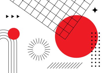 Soyut Şekillere sahip Grafik Tasarım Arkaplanı