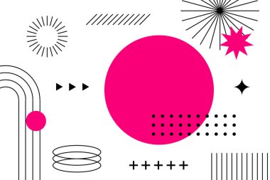 Izgara ve Satır Sanat Elementleri ile Soyut Arkaplan