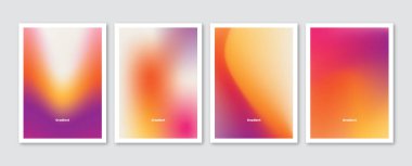 Soyut renkli gradyan bulanık arkaplan. İş ya da reklam tasarımı. Duvar kağıdı, poster, web, afiş, broşür ve sosyal medya için şablon koleksiyonu.
