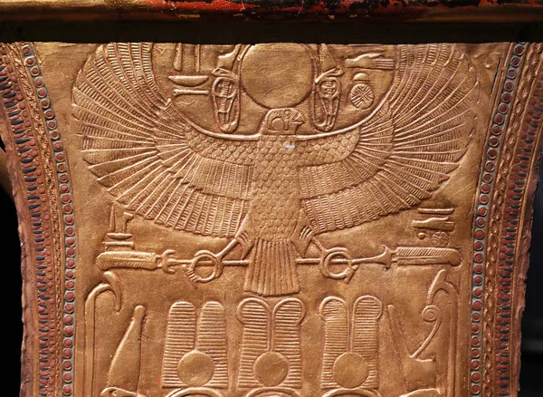 Tutankamon Mezarında Bulunan Resmi Kartının Ayrıntıları — Stok fotoğraf