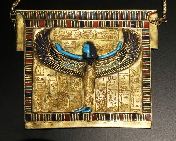 Diosa Alada Pectoral Tumba Tutankamón —  Fotos de Stock