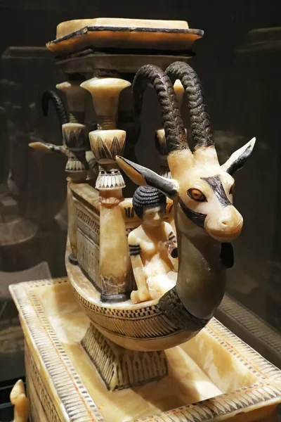 Alabaster Boot Model Gevonden Tutankhamun Graf — Stockfoto