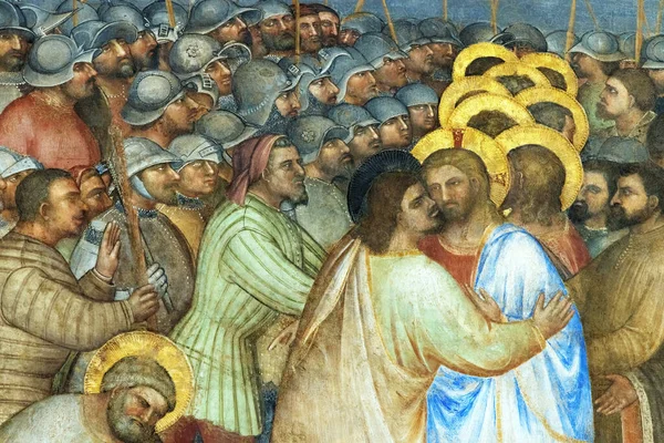 Padua Italien April 2023 Judaskuss Aus Dem Antiken Baptisterium Von — Stockfoto