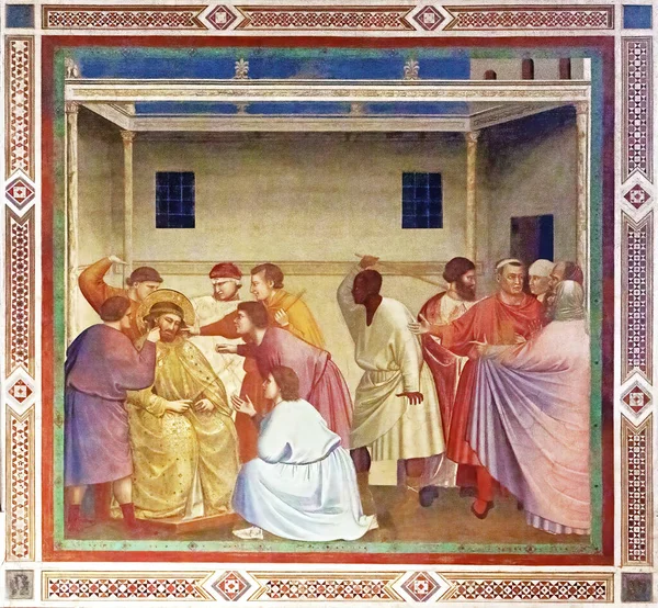 パドヴァ イタリア 2222年11月25日 キリストは スコヴェグニチャペルでジョットによってモックされました パドヴァ — ストック写真
