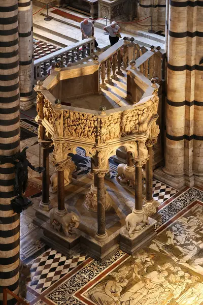 Pulpit Siena Cathedral — Stock Photo, Image
