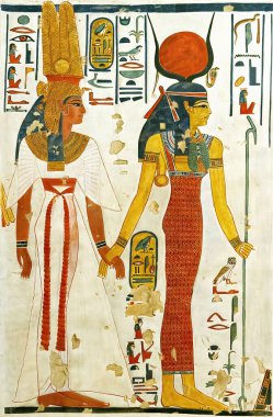Kraliçe Nefertari, Isis tarafından yönetiliyor. Metropolitan Sanat Müzesi, New York. Orijinalinin kopyası..