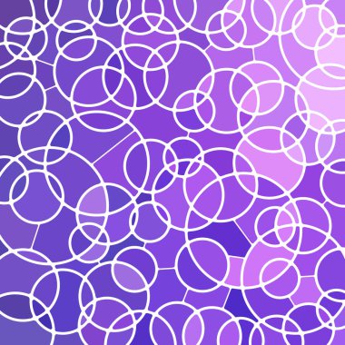 soyut vektör boyalı cam mozaik arkaplan - mor ve mor daireler