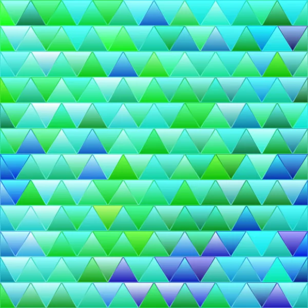 Abstracte Vector Glas Lood Driehoek Mozaïek Achtergrond Blauw Groen Driehoeken — Stockvector