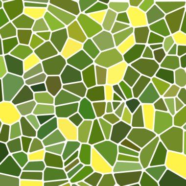 soyut vektör boyalı cam mozaik arkaplan - yeşil ve sarı