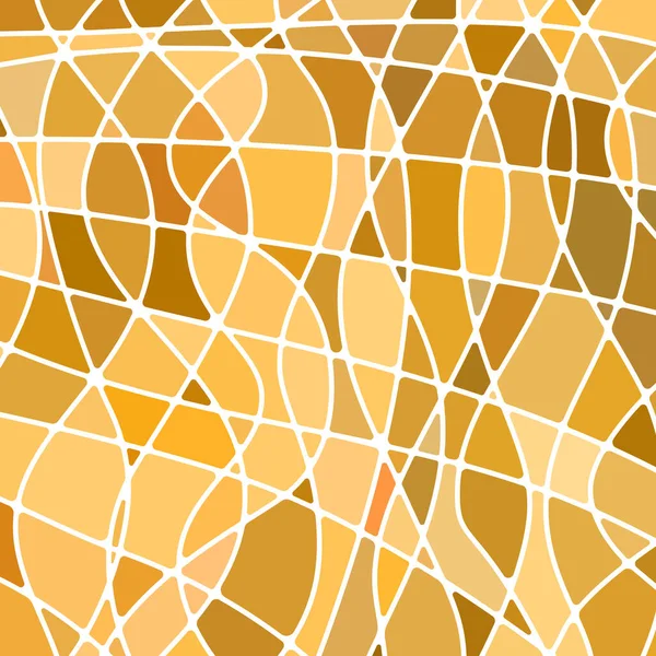 彩色玻璃马赛克背景 橙色和黄色 — 图库矢量图片