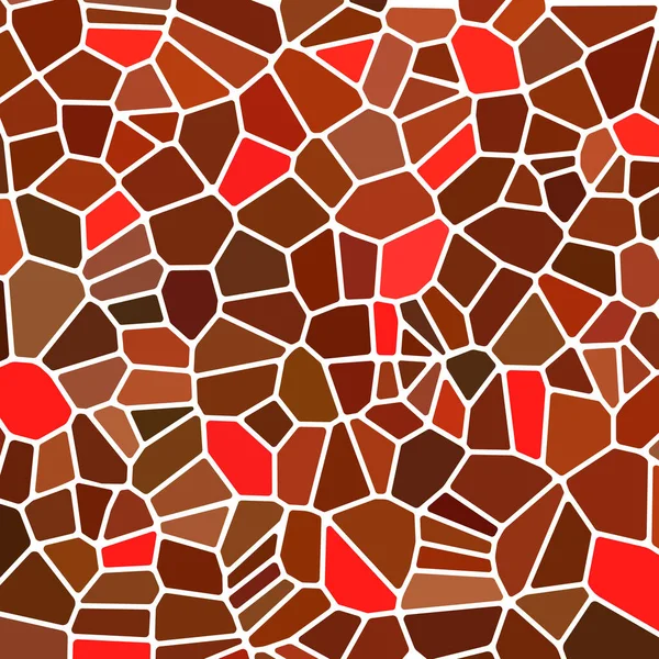 抽象ベクトルステンドグラスモザイク背景 赤と茶色 — ストックベクタ