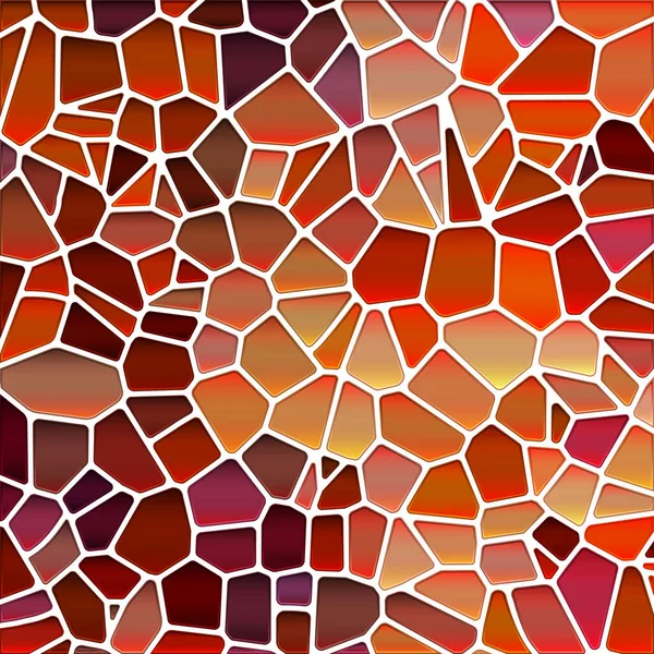Vector Abstracto Manchado Vidrio Mosaico Fondo Rojo Naranja — Vector de stock
