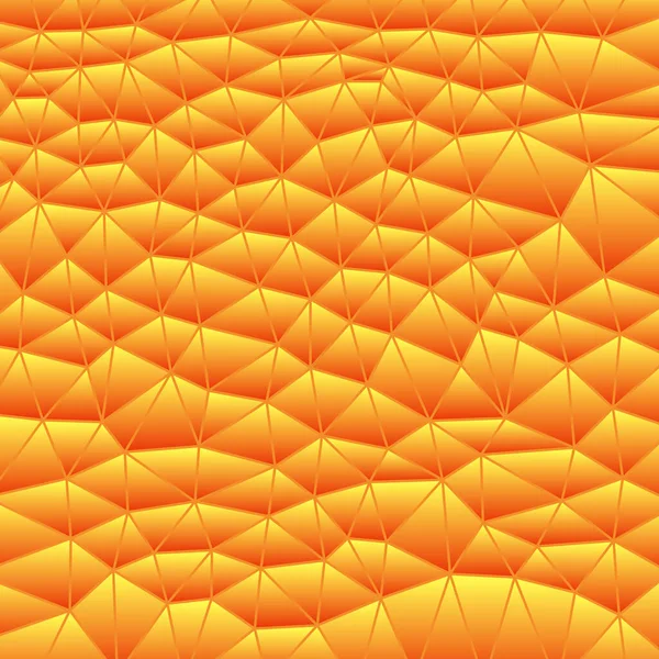 Abstrakte Vektor Buntglasdreieck Mosaik Hintergrund Orange — Stockvektor