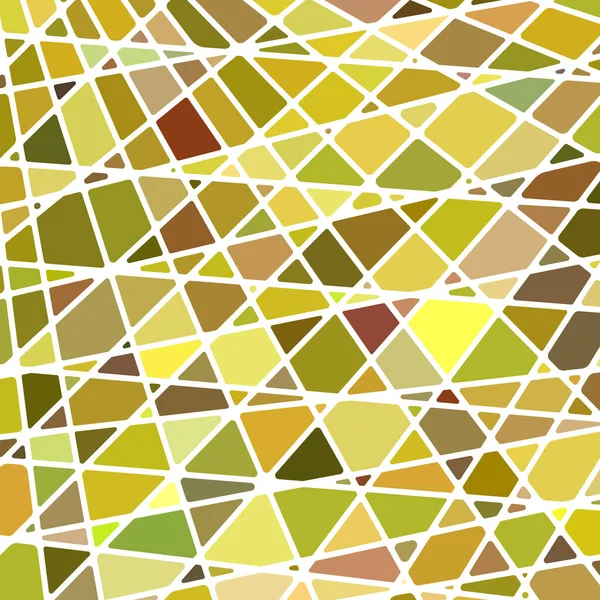 抽象ベクトルステンドグラスモザイク背景 黄色と茶色 — ストックベクタ