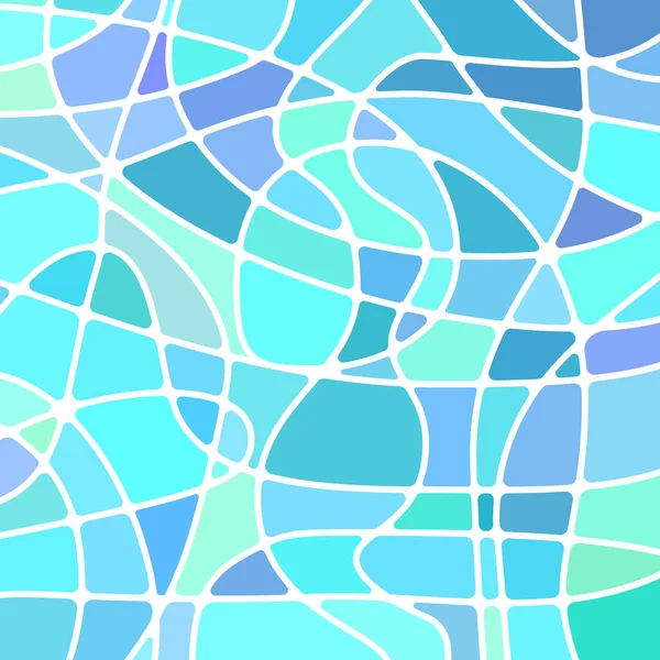 Abstract Vector Stained Glass Mosaic Background Light Blue — Stock Vector