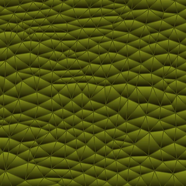 Abstraktní Vektor Barevné Sklo Trojúhelník Mozaika Pozadí Zelená — Stockový vektor