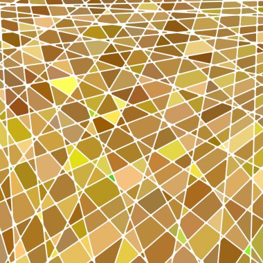 soyut vektör boyalı cam mozaik arkaplan - sarı ve kahverengi