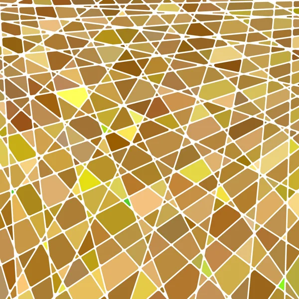Abstract Vector Stained Glass Mosaic Background Yellow Brown — Stock Vector