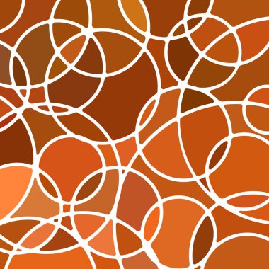 soyut vektör boyalı cam mozaik arkaplan - turuncu ve kahverengi daireler