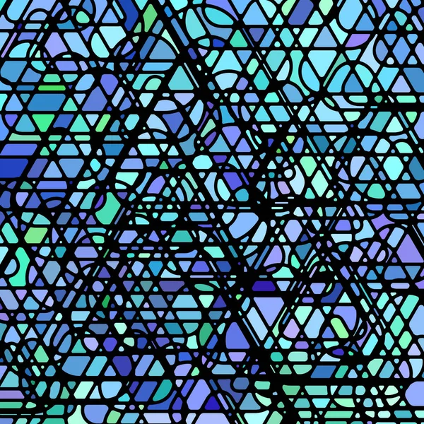 Astratto Vettore Vetrate Mosaico Sfondo Blu Viola — Vettoriale Stock