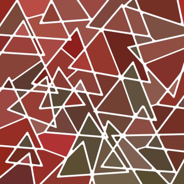 soyut vektör vitray mozaik arka plan - kırmızı, kahverengi ve yeşil