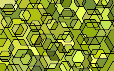 soyut vektör boyalı cam mozaik arkaplan - yeşil ve sarı