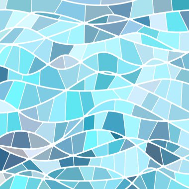 soyut vektör boyalı cam mozaik arkaplan - açık mavi