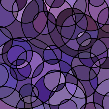 soyut vektör boyalı cam mozaik arkaplan - mor ve mor daireler