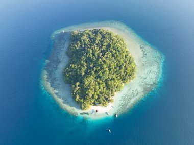 Raja Ampat 'ın Dampier Boğazı' nda, mercan resifleriyle çevrili, huzurlu, tropik bir ada bulunur. Bu bölge inanılmaz deniz biyolojik çeşitliliği nedeniyle Mercan Üçgeni 'nin kalbi olarak bilinir..