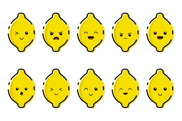 Roztomilý Kawaii Ikona Ilustrace Charakter Cartoon Vector Face Design Pozadí — Stock fotografie