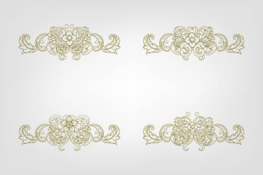 Klasik Vitage Wedding Vector Süslemeleri Frames Ayırıcı Elementleri Klasik Vintage Düğün Davetiyesi El Çizimi herhangi bir baskı veya şablon tasarımı için iyi. Kaligrafi, poster ve barok klasik Viktorya stili gerektiren her şeyi süsleyin.