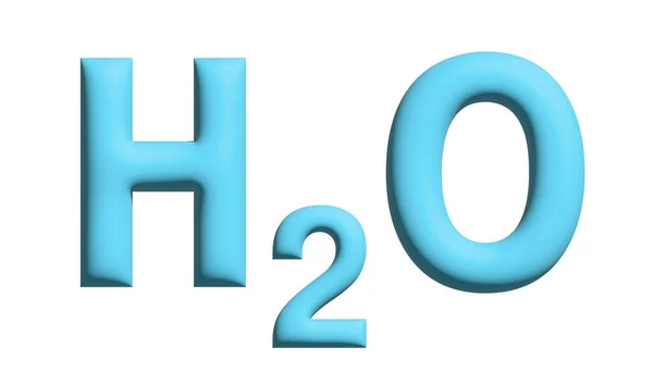 Formula Vatten H2O Skylt Klistermärke Illustration Vattensymbol Isolerad Vitt Vattnets — Stockfoto