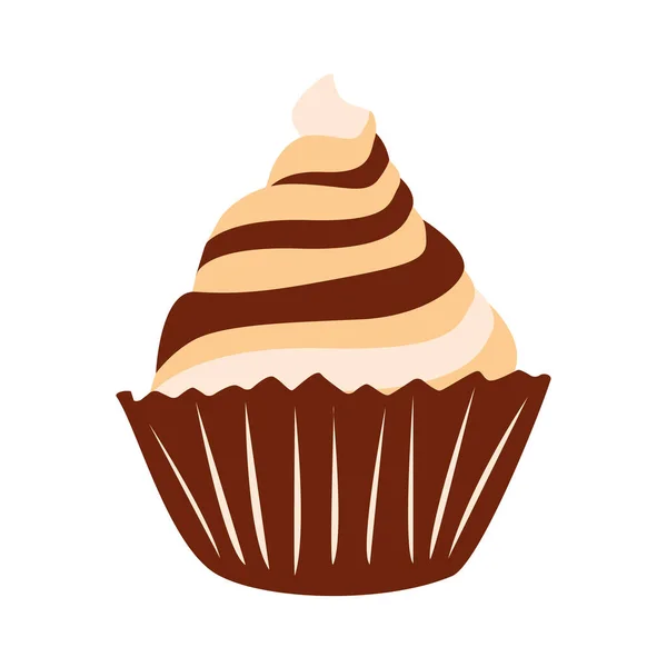 Vector Cupcake Cupcake Geïsoleerd Een Witte Achtergrond Cupcake Iconen Catering — Stockvector