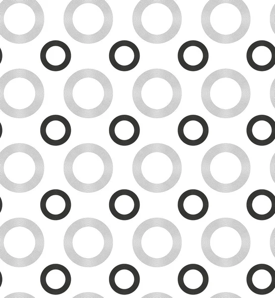 幾何学的な線型パターン シームレスなベクトル背景 黒と白の質感 グリッド構成 レトロな記録 — ストックベクタ