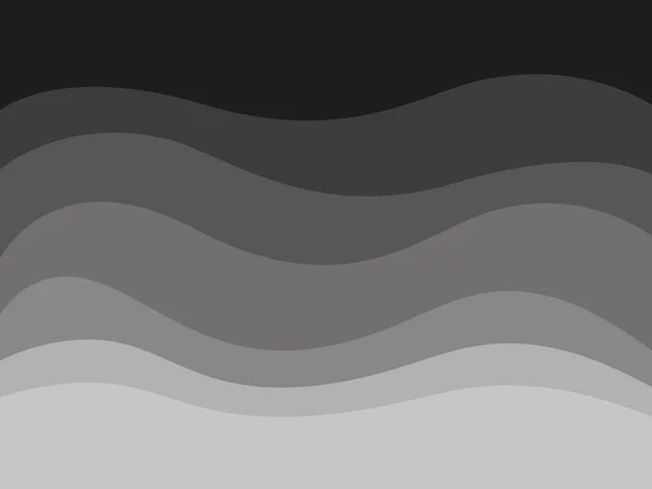 摘要波浪背景 波浪的灰度颜色 设计模板 第10页平滑曲线线背景 — 图库矢量图片