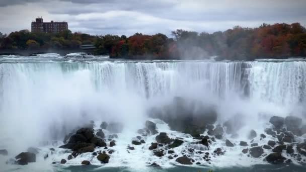 Apeduct Peste Niagara Cascada Niagara Canada America Peisaj Toamnă — Videoclip de stoc