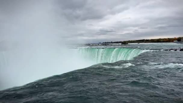 Vattenfall Spännande Niagara Falls Kanada Ontario Video Från Kanada Hisnande — Stockvideo