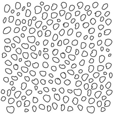 Çember çizimi. Düzensiz daireler, şekiller. Çizim çizimi. Soyut monokrom duvar kağıdı. Soyut grunge dokusu. Stres önleyici sayfayı renklendir.