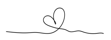 Devamlı Çizgi Çeken Çiçek. Siyah Sketch. Çiçek Tek Çizgi Çizimi. Dövme ya da logo için ince siyah çizgiden en az illüstrasyon. Vektör EPS 10.