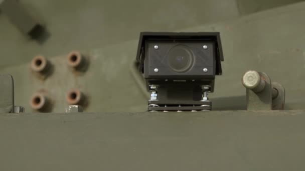 Navigation Night Vision Video Surveillance Devices Installed Armored Personnel Carrier — Vídeo de stock