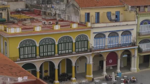 Havana Küba Eski Havana Küba Daki Şehir Caddesinin Çatılarının Yüksek — Stok video