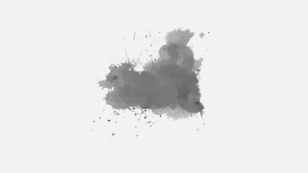 油墨过渡飞溅 喷墨组合 水色转换 油墨湿刷笔划 流体艺术背景 阿尔法垫组合 — 图库视频影像