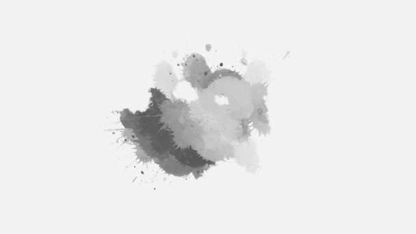 Name Ink Drop Dripping Spreading White Paper Abstract Ink Transition — Stock Video