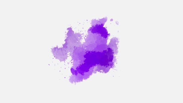 Farbspritzer Compositing Abstrakter Farbspritzer Übergang Tusche Pinselstrich Fluid Art Hintergrund — Stockvideo