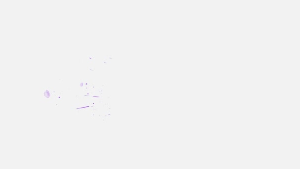 インクスプラッタ合成 アブストラクトインクのスプラッタ遷移 インクブラシストローク流体芸術の背景オーバーレイアルファマット組成 — ストック動画