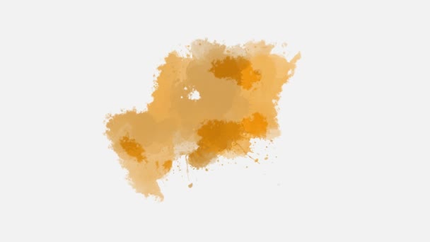 Animace Kompostování Při Přechodu Inkoustem Skládání Inkoustových Skvrn Abstraktní Přeměna — Stock video
