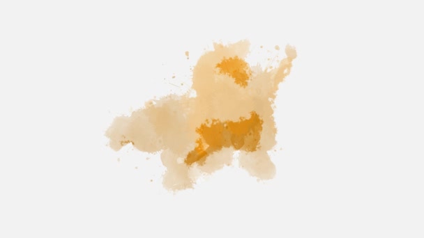 Inkttransitie Splatter Compostering Animatie Inktspetters Componeren Abstracte Inktvlekken Overgang Inkt — Stockvideo