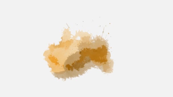 Animacja Kompostowania Rozbryzgów Tuszu Rozprysk Tuszu Abstrakcyjne Przejście Rozprysku Tuszu — Wideo stockowe