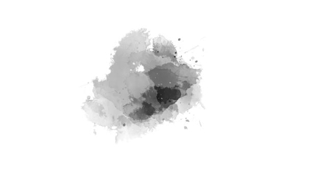 Abstraktní Postřik Pro Přechod Inkoustu Potřísnění Inkoustem Akvarel Přechod Inkoust — Stock video