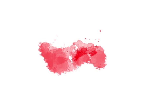 Red Ink Brush Stroke Transition Ink Splash Abstract Ink Brush — Stock Video